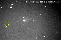 リニア彗星(C/1999 S4)2000年6月7日撮影