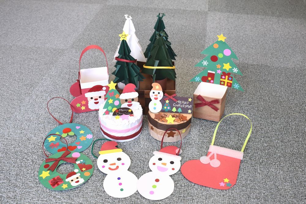 「クリスマスのミニ飾り」の工作見本写真