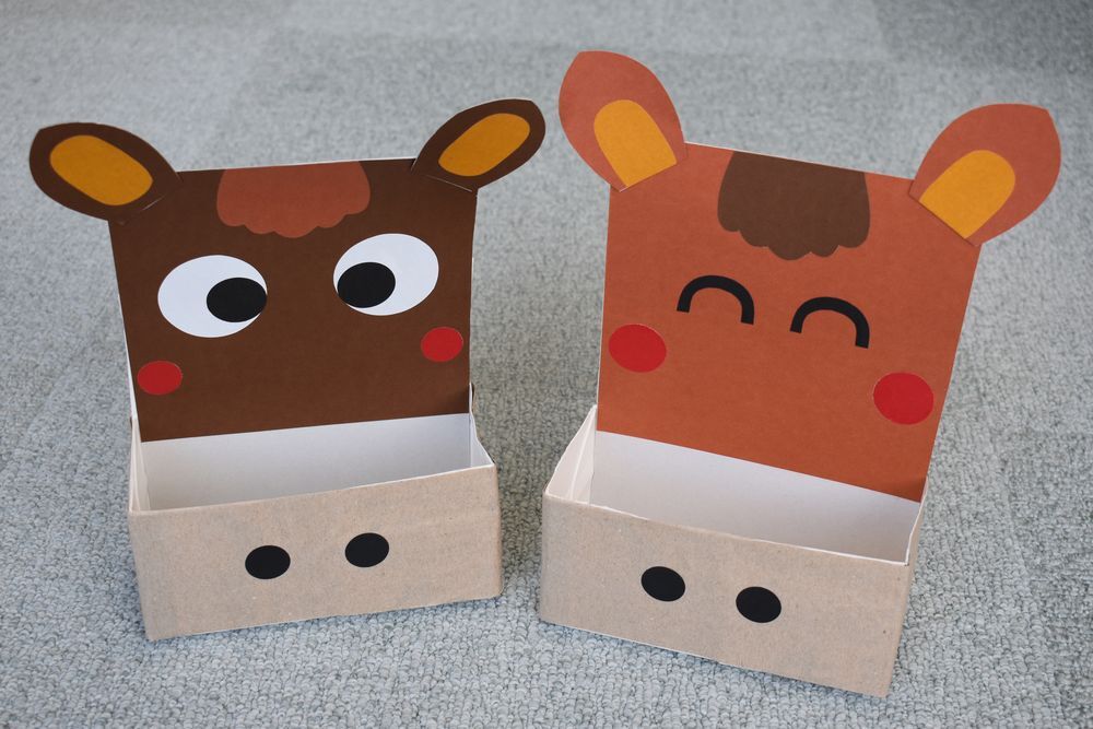 「馬の小物入れ」の工作見本写真