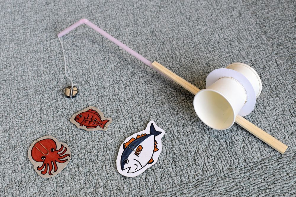 魚つりゲームの工作見本写真