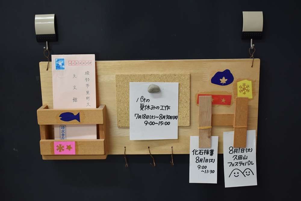 かべ掛け便利ボードの工作見本