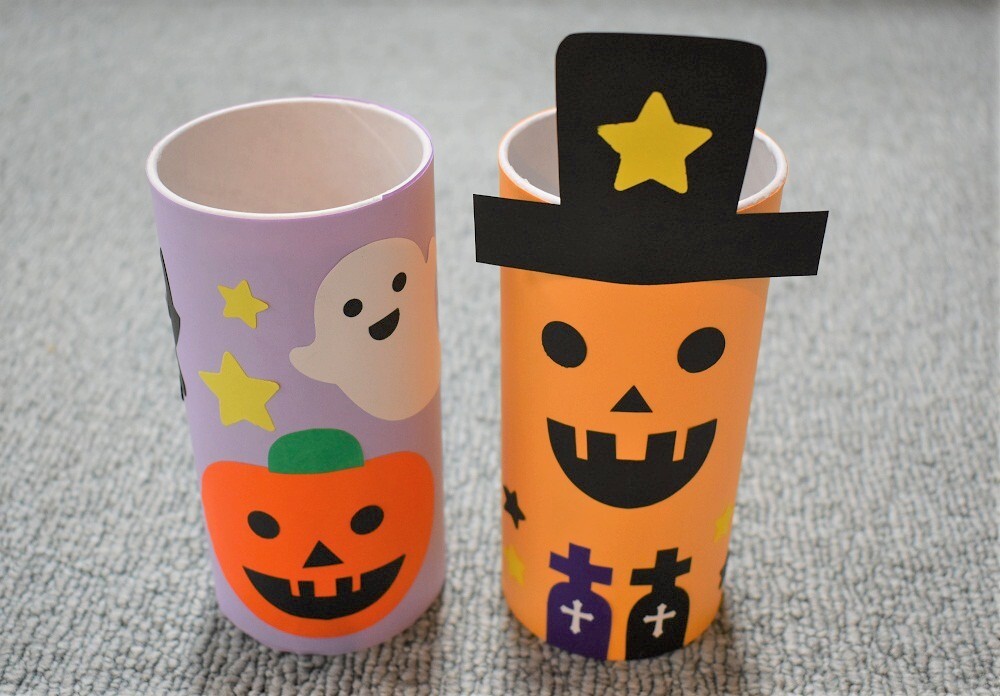 ハロウィンのお菓子入れの見本写真